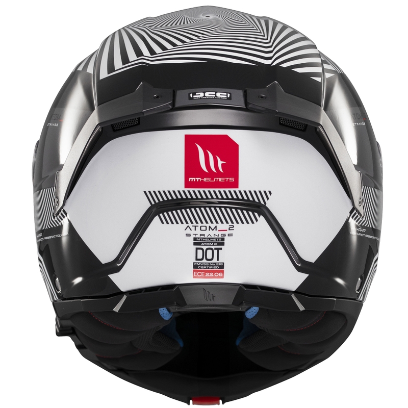 Casco moto apribile MT Atom 2 SV Strange nero-bianco-grigio