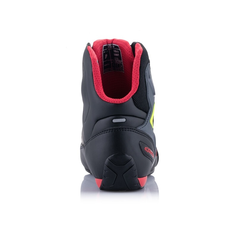 Stivali da moto Alpinestars Faster-3 Rideknit nero-rosso-giallo fluo-grigio