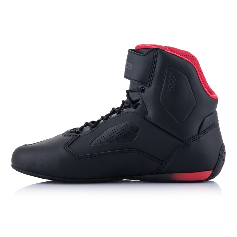 Stivali da moto Alpinestars Faster-3 Rideknit nero-rosso-giallo fluo-grigio