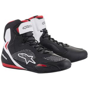 Stivali da moto Alpinestars Faster 3 Rideknit Nero-Bianco-Rosso