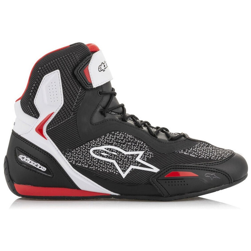 Stivali da moto Alpinestars Faster 3 Rideknit Nero-Bianco-Rosso