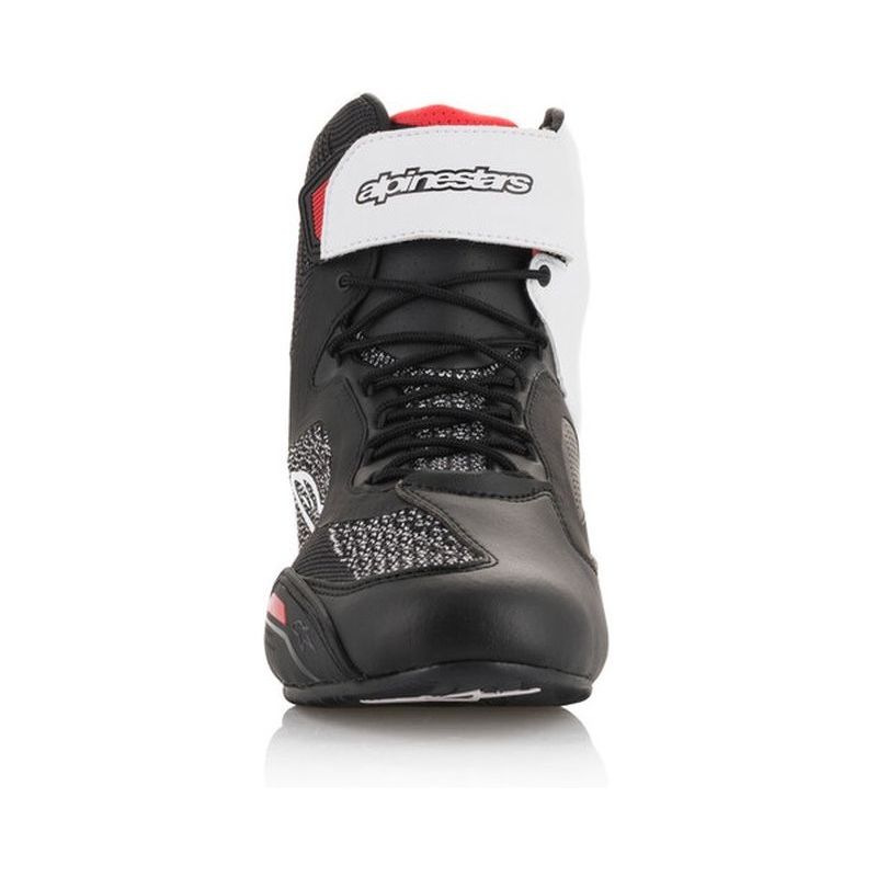 Stivali da moto Alpinestars Faster 3 Rideknit Nero-Bianco-Rosso