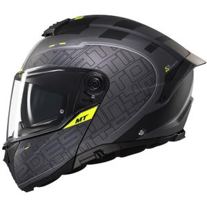 Casco moto apribile MT Atom 2 SV Destiny nero-grigio opaco