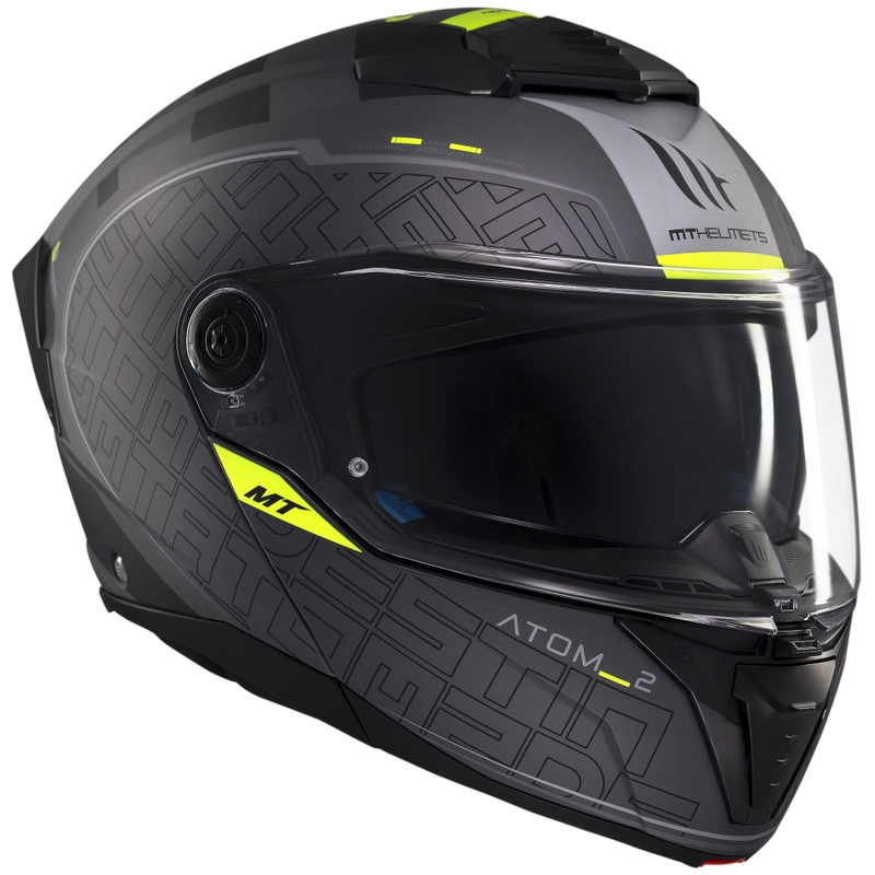 Casco moto apribile MT Atom 2 SV Destiny nero-grigio opaco