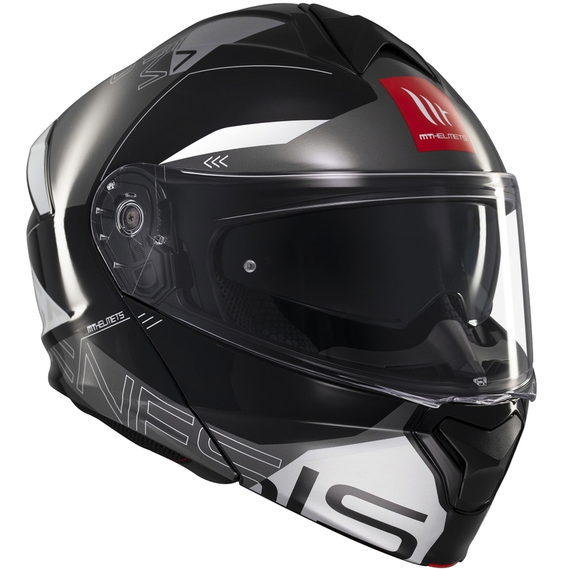 Casco moto modulare MT Genesis SV Atempo nero-grigio
