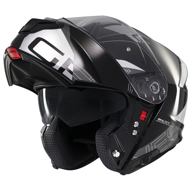 Casco moto modulare MT Genesis SV Atempo nero-grigio