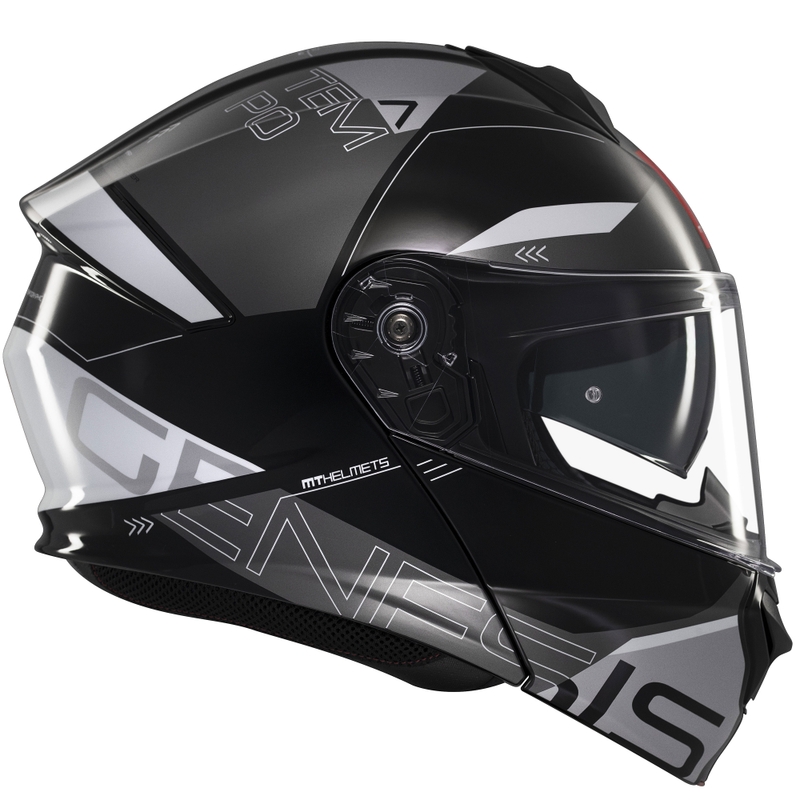 Casco moto modulare MT Genesis SV Atempo nero-grigio