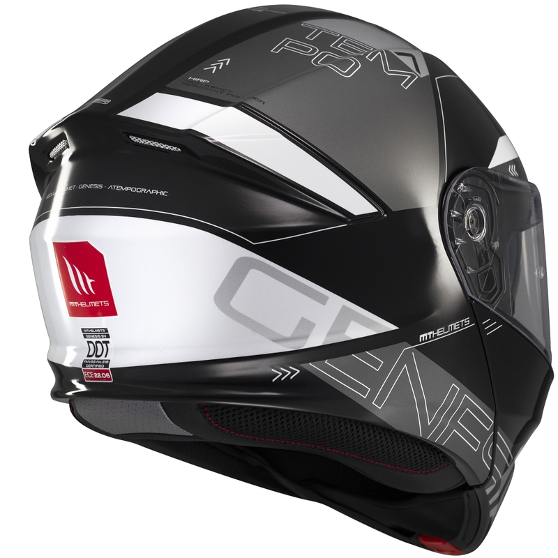 Casco moto modulare MT Genesis SV Atempo nero-grigio