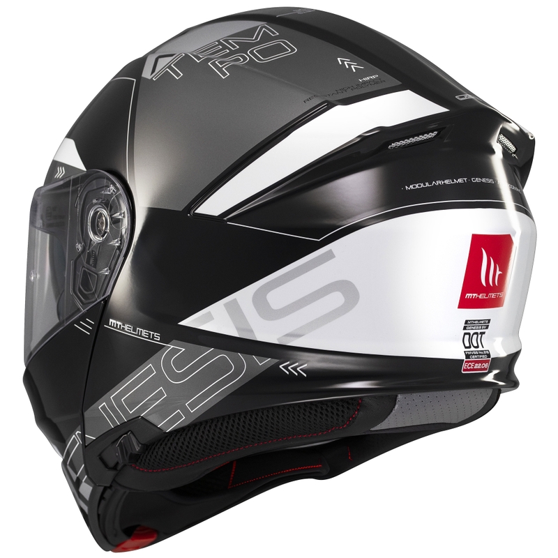 Casco moto modulare MT Genesis SV Atempo nero-grigio