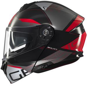 Casco moto apribile MT Genesis SV Atempo nero-grigio-rosso