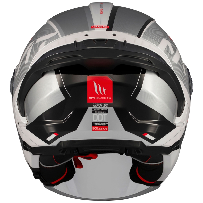 Casco moto aperto MT Cosmo SV Silence bianco-grigio