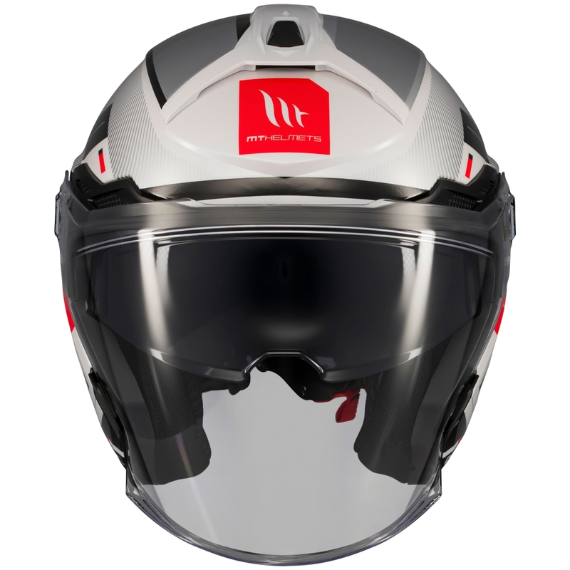 Casco moto aperto MT Cosmo SV Silence bianco-grigio