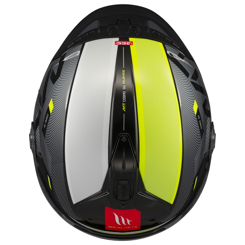 Casco moto aperto MT Cosmo SV Silence nero-giallo fluo