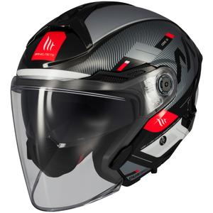 Casco moto aperto MT Cosmo SV Silence nero-grigio-bianco