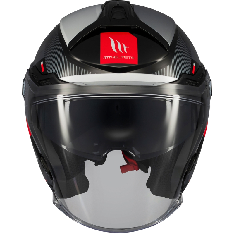 Casco moto aperto MT Cosmo SV Silence nero-grigio-bianco