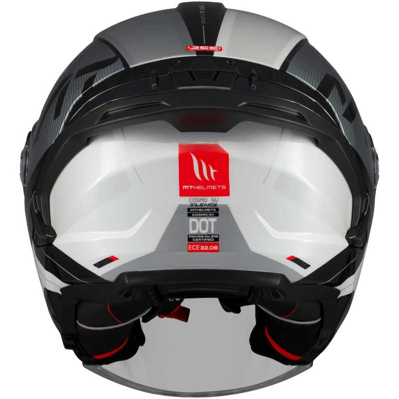 Casco moto aperto MT Cosmo SV Silence nero-grigio-bianco