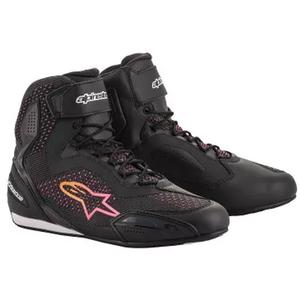 Alpinestars Stella Faster 3 Rideknit Stivali da moto da donna Nero-Giallo-Rosa