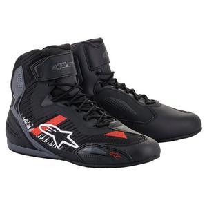 Stivali da moto Alpinestars Faster 3 Rideknit Nero-Grigio-Rosso