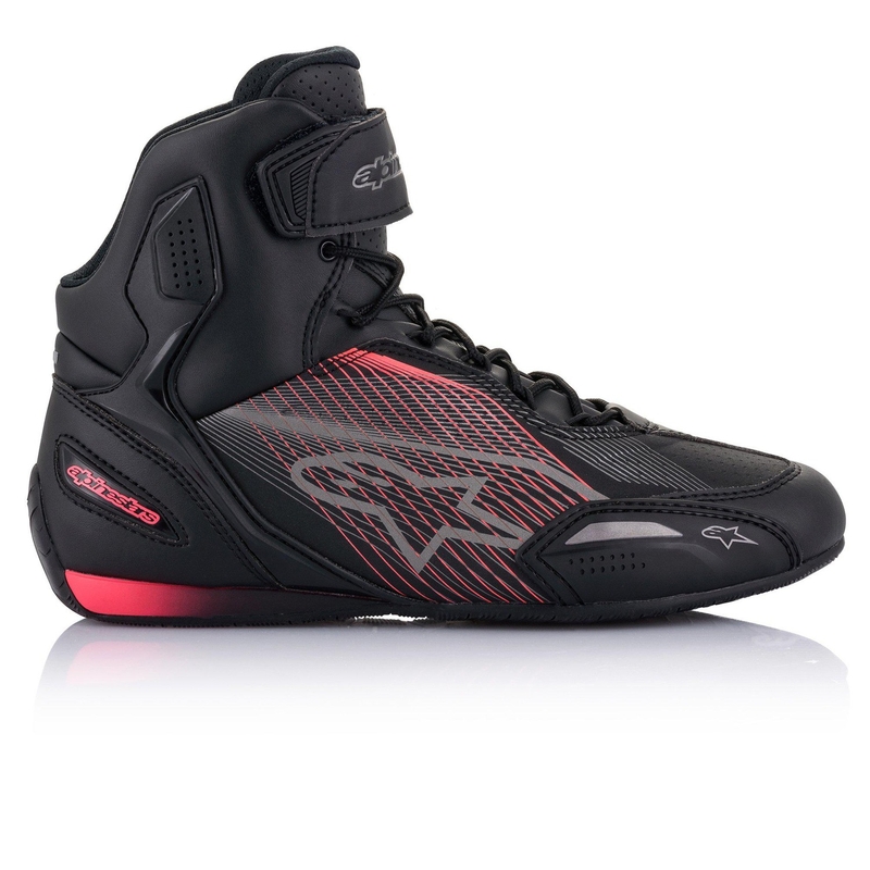 Stivali da moto Alpinestars Stella Faster 3 da donna nero-argento-rosa