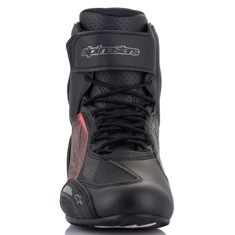 Stivali da moto Alpinestars Stella Faster 3 da donna nero-argento-rosa