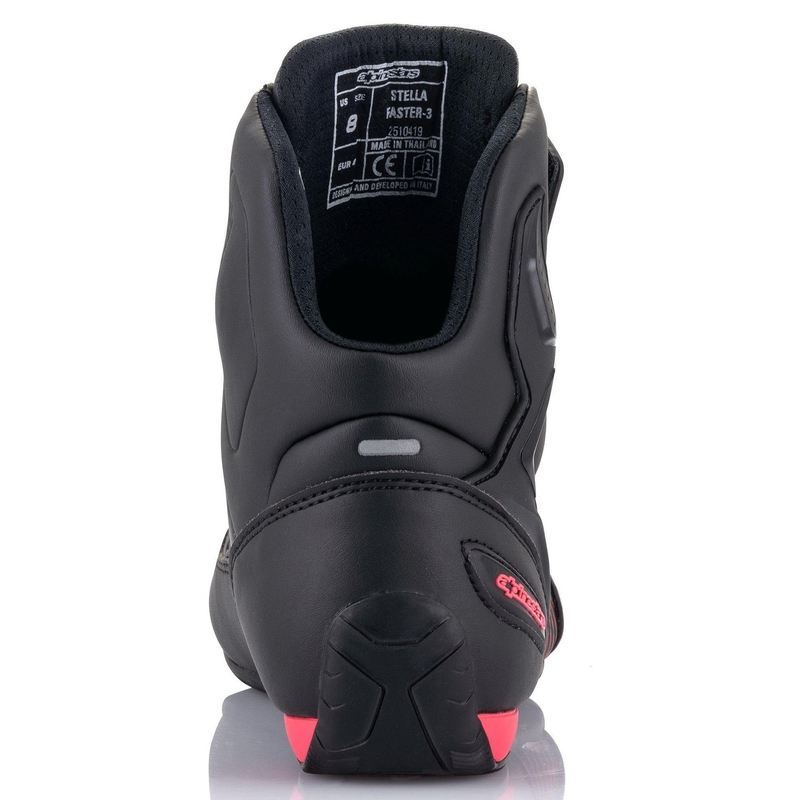 Stivali da moto Alpinestars Stella Faster 3 da donna nero-argento-rosa