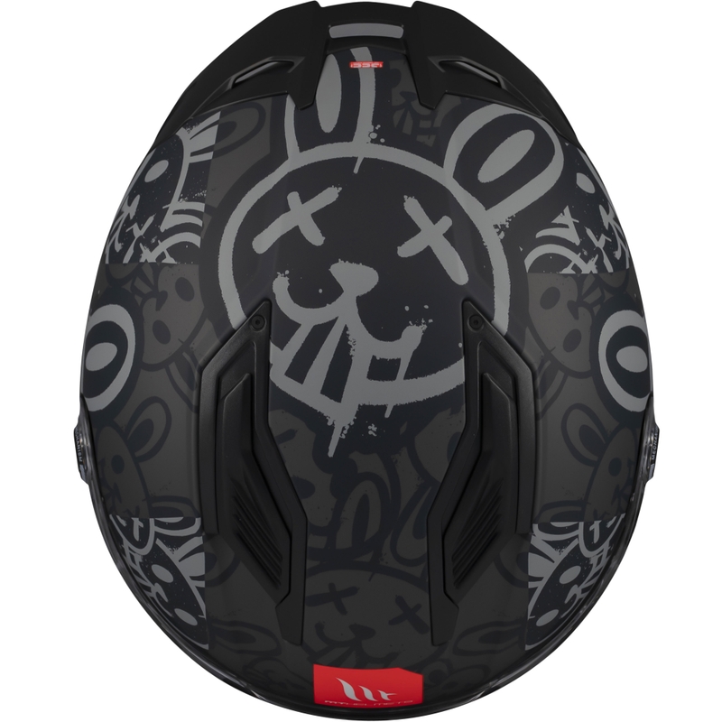 Casco moto integrale MT Stinger 2 RAM F1 nero-grigio