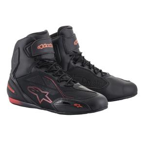 Stivali da moto Alpinestars Faster 3 Drystar nero-rosso fluo