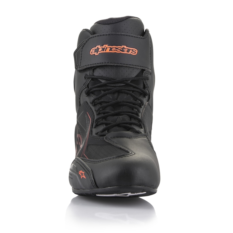 Stivali da moto Alpinestars Faster 3 Drystar nero-rosso fluo