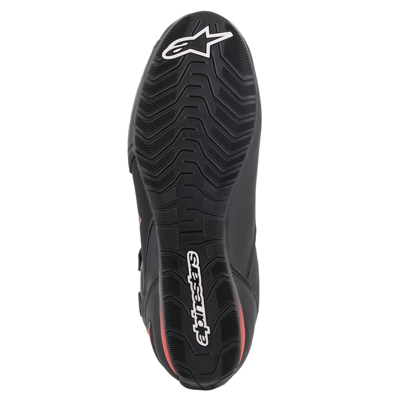Stivali da moto Alpinestars Faster 3 Drystar nero-rosso fluo