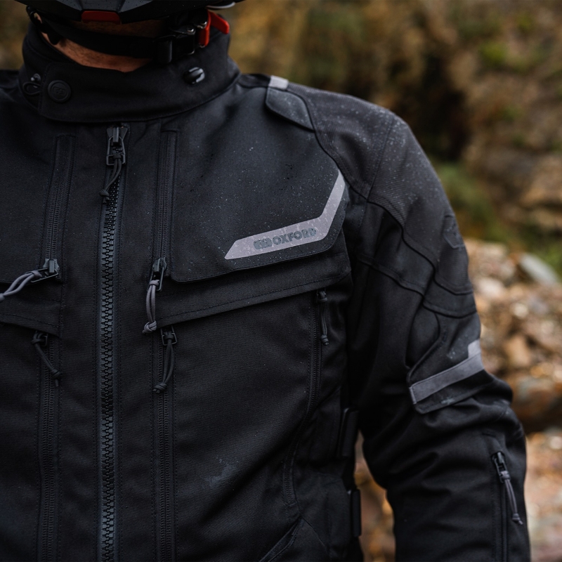 Giacca da motociclista Oxford Advanced Rockland Dry2Dry nera