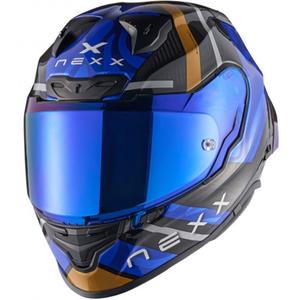 Casco integrale da moto Nexx X.R3R Swirl blu scuro