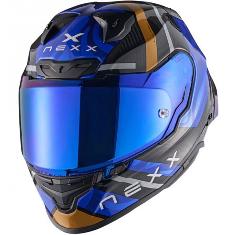 Casco integrale da moto Nexx X.R3R Swirl blu scuro