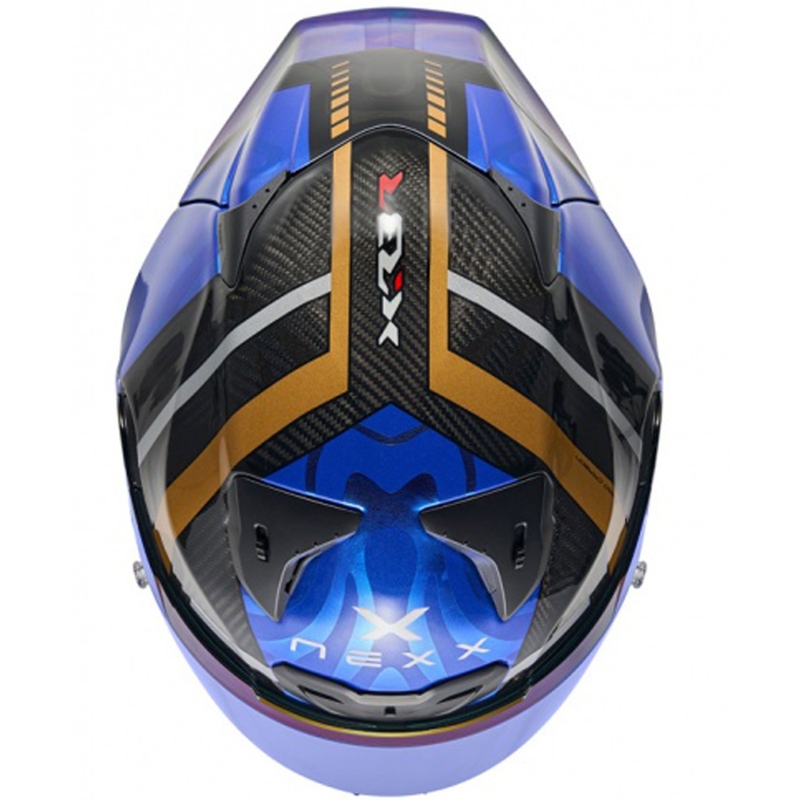Casco integrale da moto Nexx X.R3R Swirl blu scuro