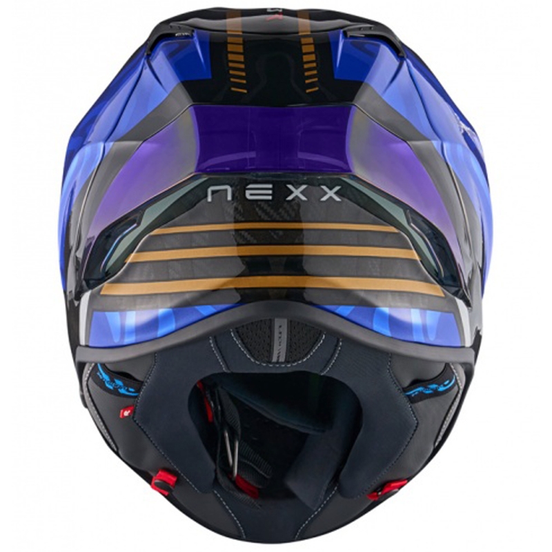 Casco integrale da moto Nexx X.R3R Swirl blu scuro