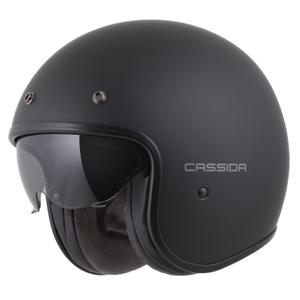 Casco da moto aperto Cassida Oxygen 2.0 Solid Nero opaco-Grigio scuro