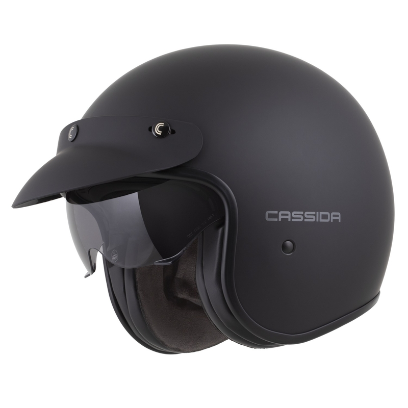 Casco da moto aperto Cassida Oxygen 2.0 Solid Nero opaco-Grigio scuro