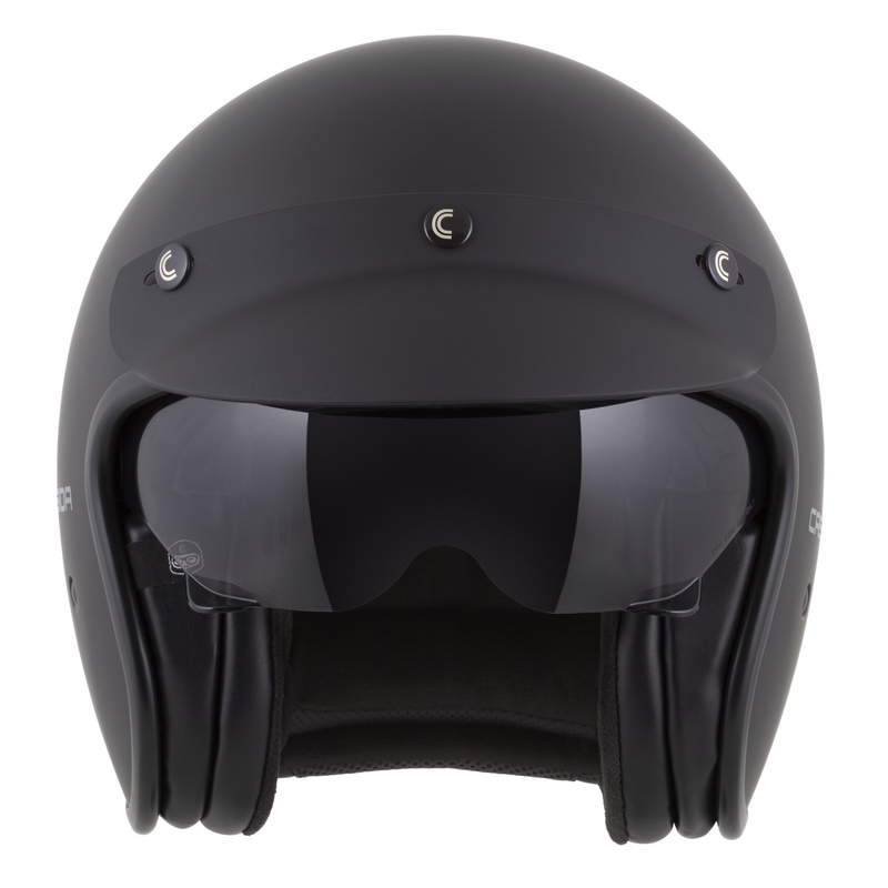 Casco da moto aperto Cassida Oxygen 2.0 Solid Nero opaco-Grigio scuro