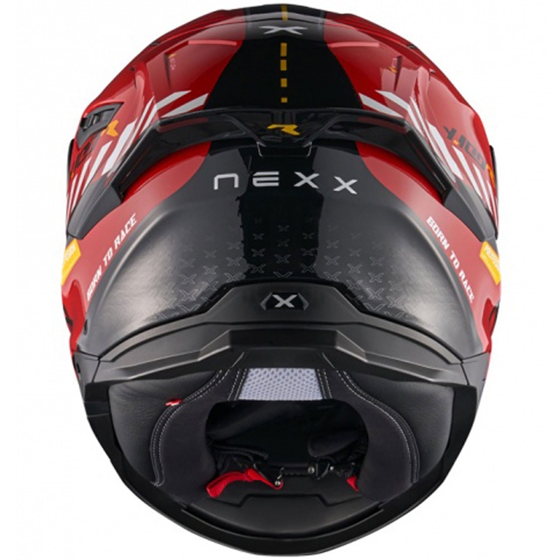 Casco integrale da moto NEXX Y.100R Fade rosso-nero