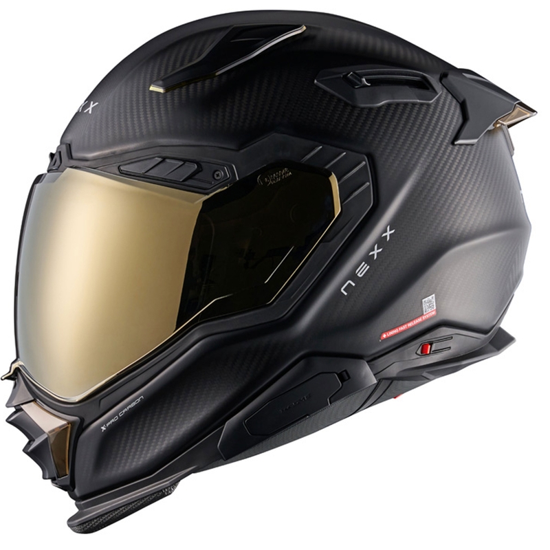 Casco integrale da moto Nexx X.WST3 Zero PRO Carbon Oro opaco