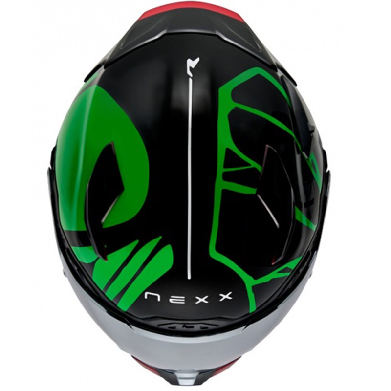 Casco integrale da moto Nexx X.WST3 B-Side nero-verde