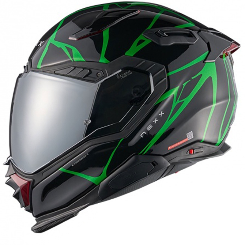 Casco integrale da moto Nexx X.WST3 B-Side nero-verde