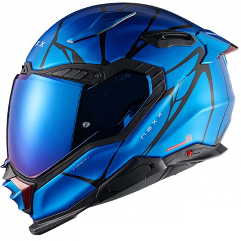 Casco integrale da moto Nexx X.WST3 B-Side blu-nero
