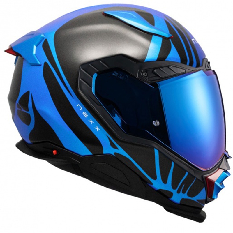 Casco integrale da moto Nexx X.WST3 B-Side blu-nero
