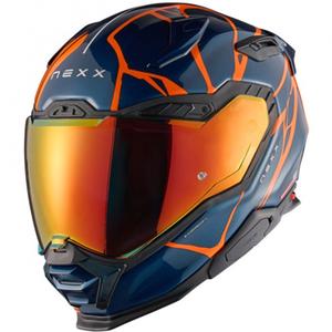 Casco integrale da moto Nexx X.WST3 B-Side blu-arancione