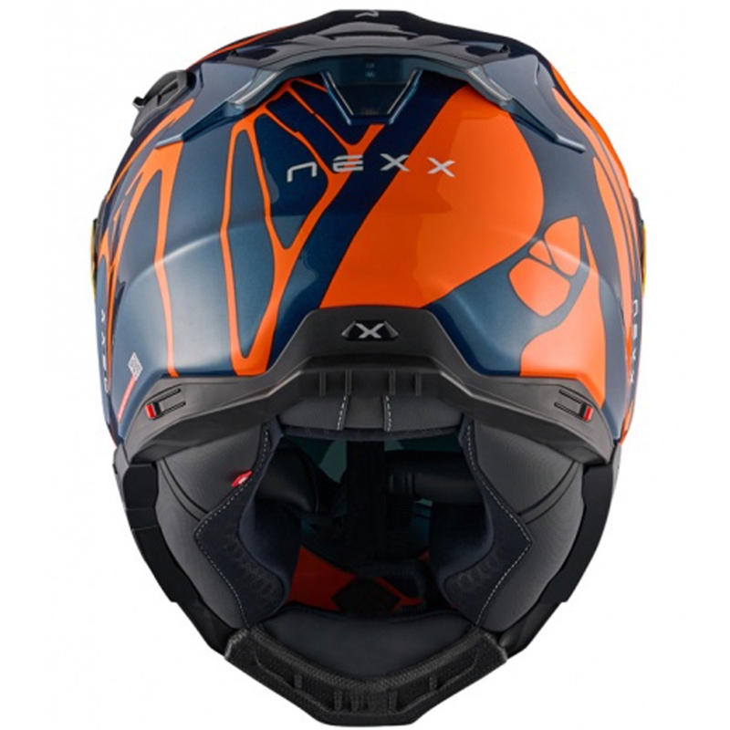 Casco integrale da moto Nexx X.WST3 B-Side blu-arancione
