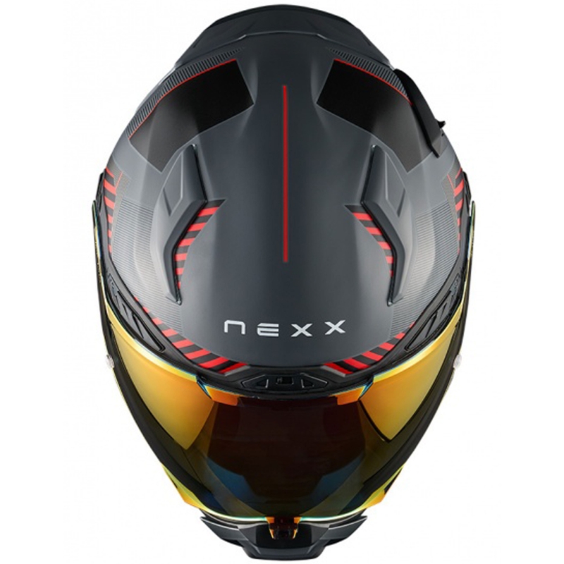 Casco integrale per moto Nexx X.WST3 Fluence grigio-rosso