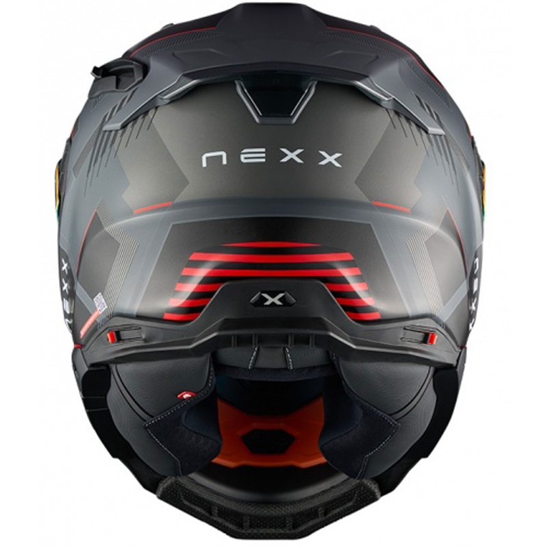 Casco integrale per moto Nexx X.WST3 Fluence grigio-rosso
