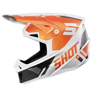 Casco motocross Shot Lite Ultra arancione perla