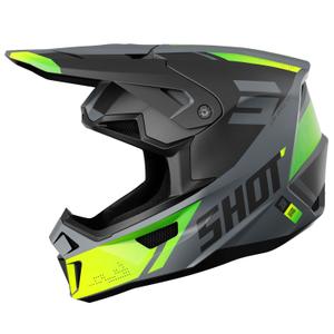Casco motocross Shot Lite Ultra giallo fluo opaco
