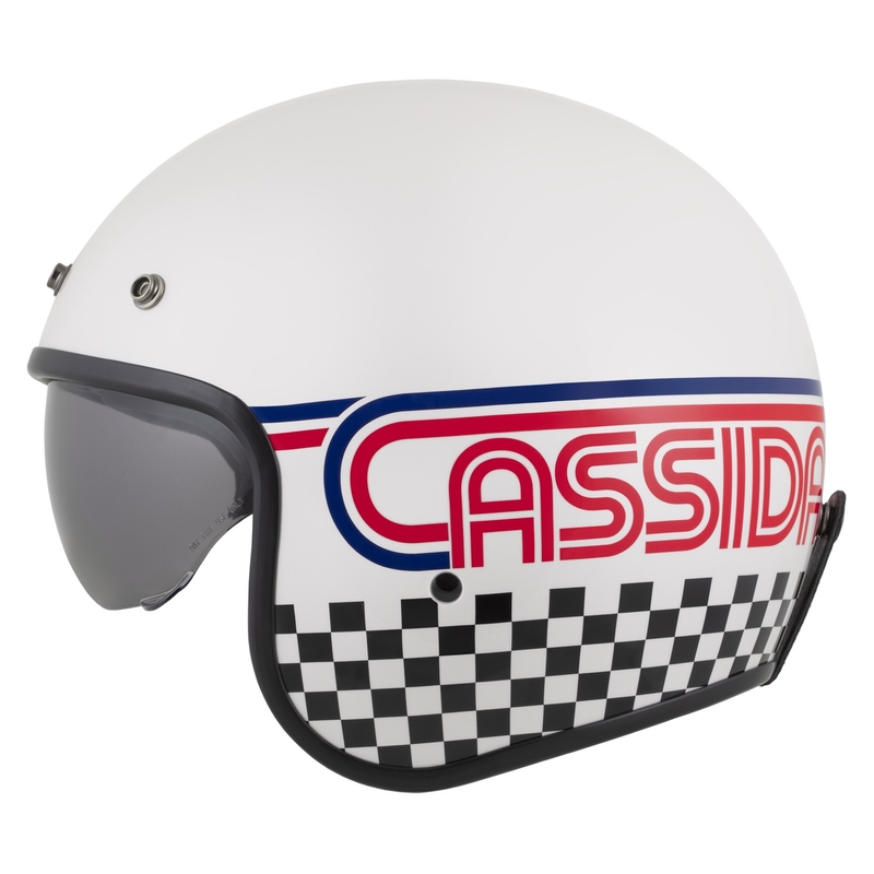 Casco da moto open face Cassida Oxygen 2.0 Rondo bianco perla-rosso-blu-nero